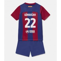 Barcelona Ilkay Gundogan #22 Hemmaställ Barn 2023-24 Korta ärmar (+ Korta byxor)